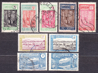 KAMERUN 1925, Michel 69, 71, 77-78, 82, 85, 90-91, razené. KOLÓNIE. KRAJINY.
