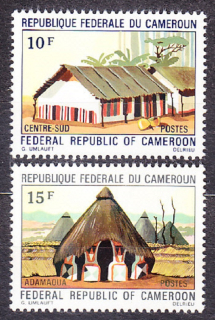 KAMERUN 1972, Michel 678-679, ** čistá séria. ARCHITEKTÚRA.