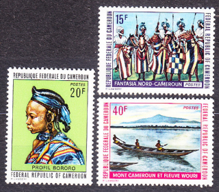 KAMERUN 1972, Michel 692-694, ** čistá séria. KRAJINY - ĽUDOVÉ KROJE, ČLN.