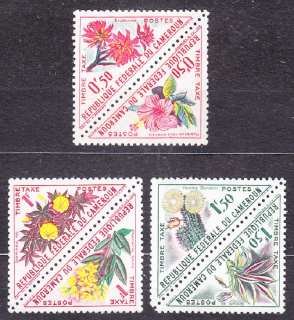 KAMERUN 1963, Michel 35-40, ** čisté. DOPLATNÉ. KVETY.