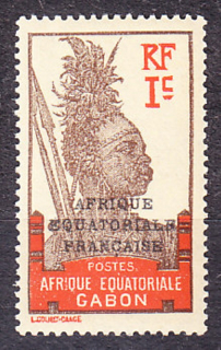 GABON 1924, Michel 88, * čistá. KOLÓNIE. DOMORODEC - PRETLAČ.