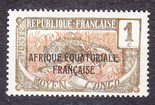 STREDNÉ KONGO 1924, Michel 25, ** čistá. KOLÓNIE. LEOPARD - PRETLAČ.