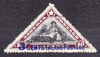 LIBÉRIA 1910, Michel 117, razená séria. ALEGÓRIA - PRETLAČ.