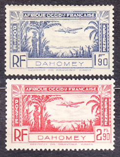 DAHOMEY 1940, Michel 120-121, ** čisté. KOLÓNIE. LETECKÉ.