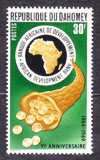 DAHOMEY 1969, Michel 389, ** čistá séria. AFRICKÁ ROZVOJOVÁ BANKA.