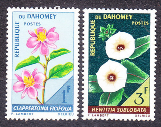 DAHOMEY 1967, Michel 298-299, **/* čisté. KVETY.