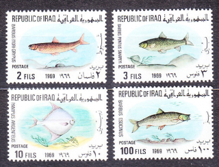 IRAK 1969, Michel 548-551, ** čistá séria. RYBY.