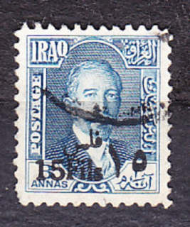 IRAK 1932, Michel 52, razená. KRÁĽ FAISAL I. - PRETLAČ.