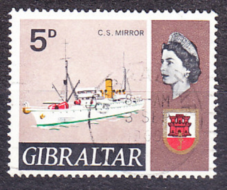 GIBRALTAR 1969, Michel 224, razená séria. KOLÓNIE. KRÁĽOVNÁ ALŽBETA II. - LODE.