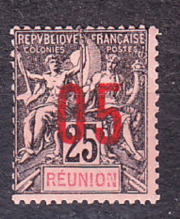 RÉUNION 1912, Michel 75 II, ** čistá. KOLÓNIE. ALEGÓRIA - PRETLAČ.