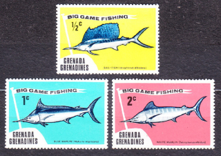 GRENADA & GRENADINES 1975, Michel 45-47, * čisté. RYBY.