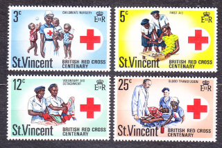 ST. VINCENT 1970, Michel 278-281, ** čistá séria. ČERVENÝ KRÍŽ.