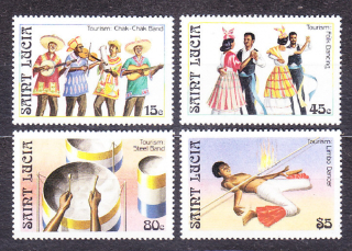 ST. LUCIA 1986, Michel 872-875, **/* čistá séria. ĽUDOVÉ UMENIE.
