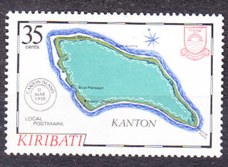 KIRIBATI 1981, Michel 369, ** čistá. MAPA OSTROVA.