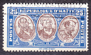 HAITI 1935, Michel 275, razená. NÁVŠTEVA FRANCÚZSKEJ DELEGÁCIE.