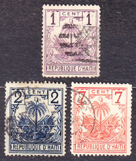 HAITI 1893, Michel 28-29, 32, razené. ERBY.