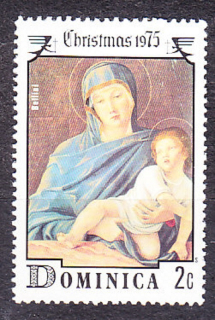 DOMINICA 1975, Michel 448, ** čistá. KOLÓNIE. VIANOCE, MAĽBY - MADONA.