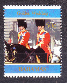 BAHAMY 1997, Michel 931, ** čistá. KRÁĽOVNÁ ALŽBETA II. - ZLATÁ SVATBA.