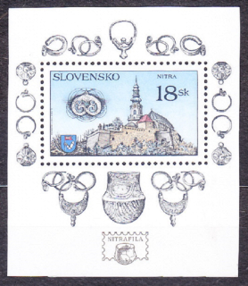 SLOVENSKÁ REPUBLIKA 1998, Zberateľ 148 H, ** čistý hárček. KRÁSY NAŠEJ VLASTI - NITRIANSKY HRAD.