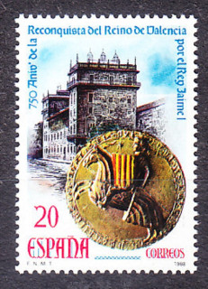 ŠPANIELSKO 1988, Michel 2848, ** čistá séria. VALENCIA, KRÁĽOVSKÝ PALÁC.