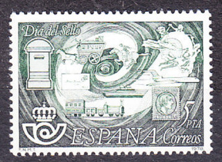 ŠPANIELSKO 1978, Michel 2372, ** čistá séria. DEŇ ZNÁMKY - DOPRAVNÉ PROSTRIEDKY.