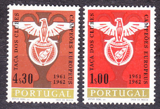 PORTUGALSKO 1963, Michel 933-934, * čistá séria. FUTBAL - BENFICA LISABON.