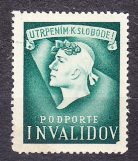 SLOVENSKÝ ŠTÁT, * čistá zálepka. PODPORTE INVALIDOV.