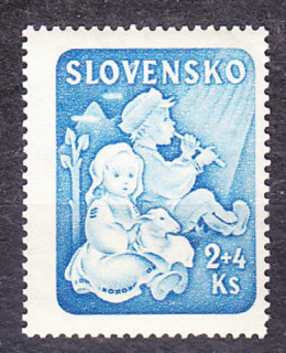 SLOVENSKÝ ŠTÁT 1944, Synek 119, ** čistá s doskovou chybou ZP 7, HP G. DEŤOM.