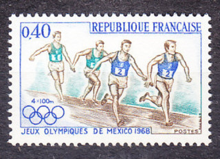 FRANCÚZSKO 1968, Michel 1638, ** čistá séria. LOH V MEXICO CITY.