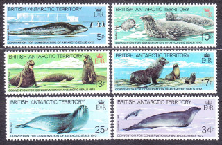 BRITSKÁ ANTARKTÍDA 1983, Michel 98-103, ** čistá séria. TULENE, MROŽE.