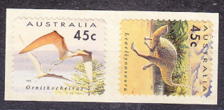AUSTRÁLIA 1993, Michel 1376-1377, ** čistá séria. PREHISTORICKÉ ZVIERATÁ, DINOSAURY. AUTOMATOVÉ.