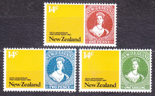 NOVÝ ZÉLAND 1980, Michel 790-792, ** čistá séria. ZNÁMKA NA ZNÁMKE - KRÁĽOVNÁ VICTORIA.