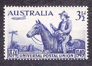 AUSTRÁLIA 1949, Michel 198, ** čistá séria. POŠTÁR NA KONI.