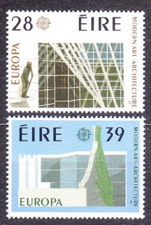 ÍRSKO 1987, Michel 623-624, ** čistá séria. EUROPA - MODERNÁ ARCHITEKTÚRA.