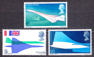ANGLICKO 1969, Michel 504-506, ** čistá séria. CONCORDE - PRVÝ LET.