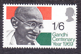 ANGLICKO 1969, Michel 527, ** čistá séria. M. GANDHI.