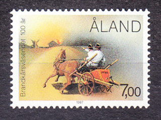 ALANDY 1987, Michel 23, * čistá séria. HASIČI.
