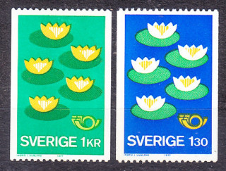 ŠVÉDSKO 1977, Michel 972-973, ** čistá séria. OCHRANA PRÍRODY - LEKNÁ.
