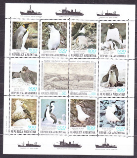 ARGENTÍNA 1980, Michel 1465-1478, ** čistá séria v dvoch tlačových listoch. VÝSKUM ANTARKTÍDY.