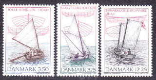 DÁNSKO 1996, Michel 1127-1129, ** čistá séria. LODE - DREVENÉ ČLNY.