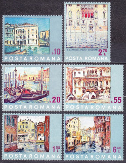 RUMUNSKO 1972, Michel 3053-3058, ** čistá séria. MAĽBY - BENÁTKY.