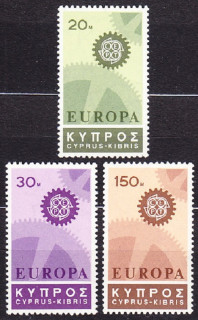 CYPRUS 1967, Michel 292-294, ** čistá séria. EUROPA - CEPT.