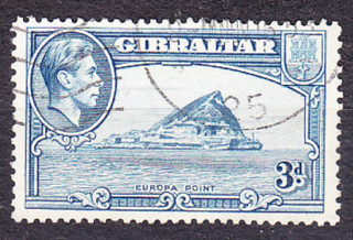 GIBRALTAR 1938, Michel 111, razená. KOLÓNIE. KRÁĽ GEORGE VI. - KRAJINY.
