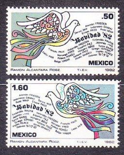 MEXIKO 1982, Michel 1846-1847, ** čistá séria. VIANOCE - HOLUBICA.