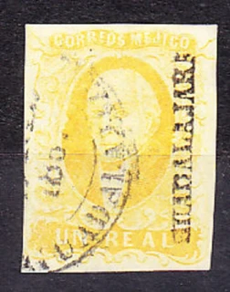 MEXIKO 1856, Michel 2 I, razená. MIGUEL HIDALGO.