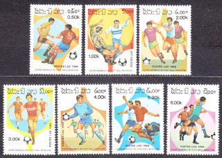LAOS 1986, Michel 882-888, ** čistá séria. FUTBAL - MAJSTROVSTVÁ SVETA V MEXIKU.