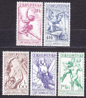 ČSSR 1958, Pofis 975-979, ** čistá séria. ŠPORT.