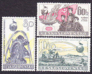 ČSSR 1958, Pofis 982-984, ** čistá séria. VÍŤAZNÝ FEBRUÁR.