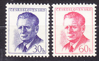 ČSSR 1958, Pofis 999-1000, ** čistá séria. PREZIDENT A. NOVOTNÝ.