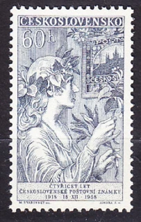 ČSSR 1958, Pofis 1032, ** čistá séria. ČESKOSLOVENSKÁ POŠTOVÁ ZNÁMKA.